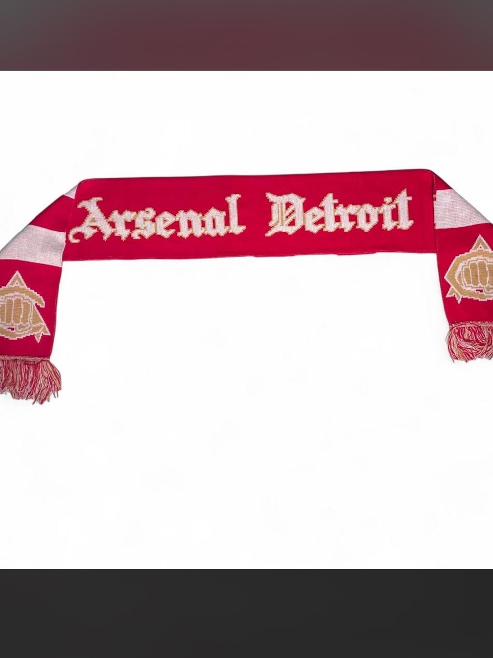 Arsenal Detroit Red Knit Scarf – Classic Team-Style Accessory
